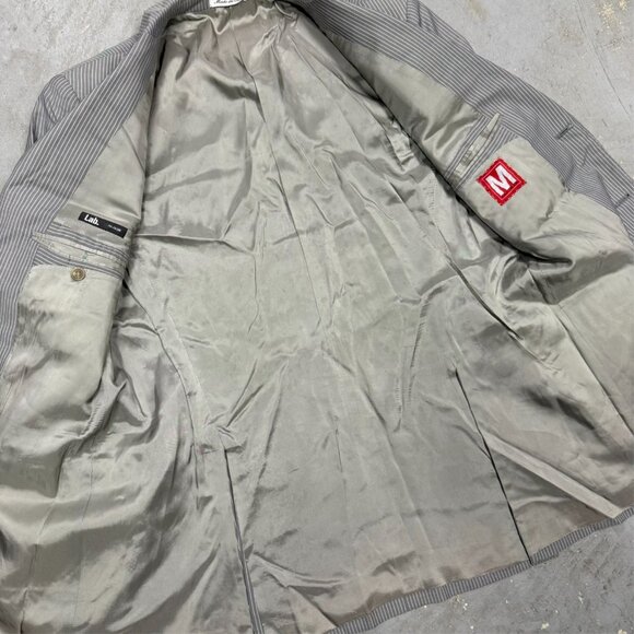 Pal Zileri Suit LAB Grey Striped 2pc Slim Fit Made in Italy Wool 42 R 34x30 - Picture 7 of 13